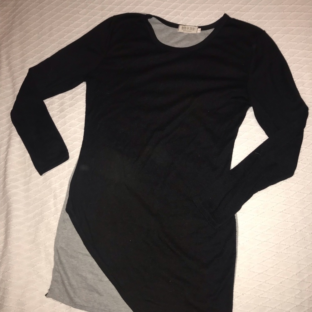black & grey dress